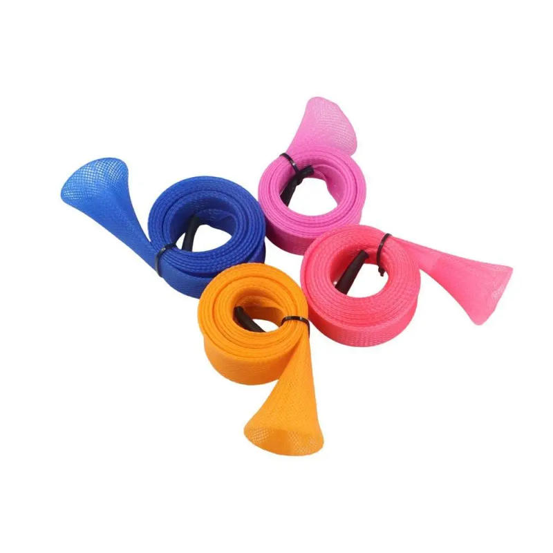 Description Picture 4 of itemBraided Mesh Pole Sock Braided Mesh Protector 30mm*170cm PET Fishing Rod Protector Colorful Scalable Spinning Rod Sleeve