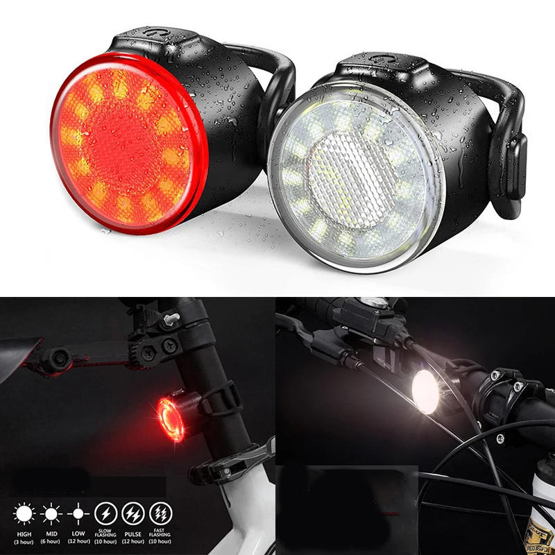 Description Picture 2 of itemBUCKLOS Bicycle Front & Tail Light USB Charging Light for Mountain Bike White/Red LED Road Bike Safety Warning Light MTB Parts