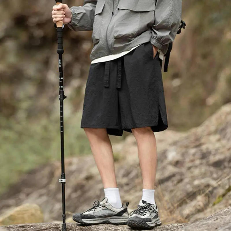 Description Picture 2 of itemMen Run Sports Shorts Thin Quick Dry Breathable Casual Classic Resistant Shorts Pants Drawstring Beach Cargo Shorts Men Clothing