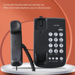 1pc Corded Landline Telephone Desk House Phone with Large Buttons Home Phone Corded Telephone for Home Office Hotel Bathroom