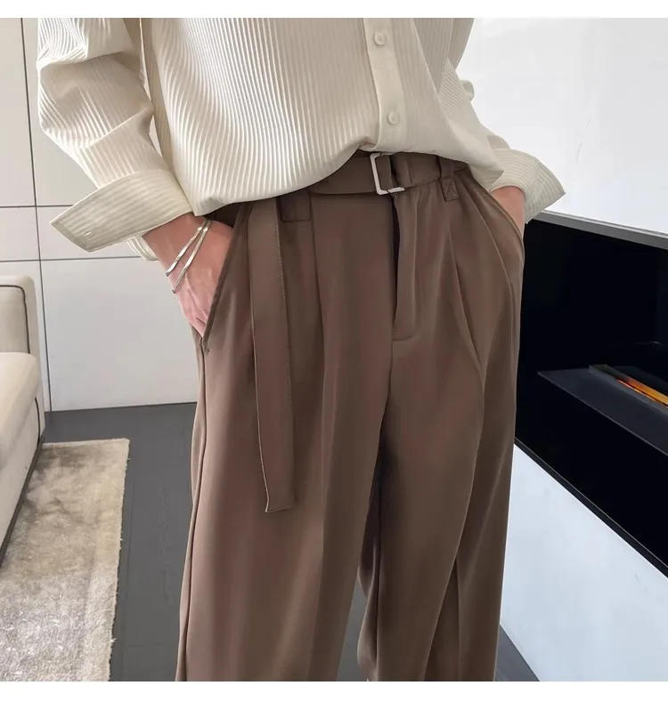 Description Picture 6 of item2024 Fashion Suit Pants Mens Elegant Dress Pants Solid Men Leisure Suits Trousers Male Korea Teenagers Oversize Pants Formal A22