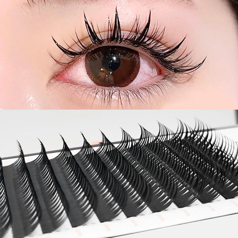 Description Picture 6 of itemHoney Eyelash Wet Eyelash Extension 0.07 Spikes Lashes Wispy Cosplay Fluffy 8-15mm