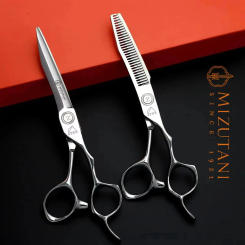 MIZUTANI Professional Barber Scissors Grand Samurai Damascus Pattern 6