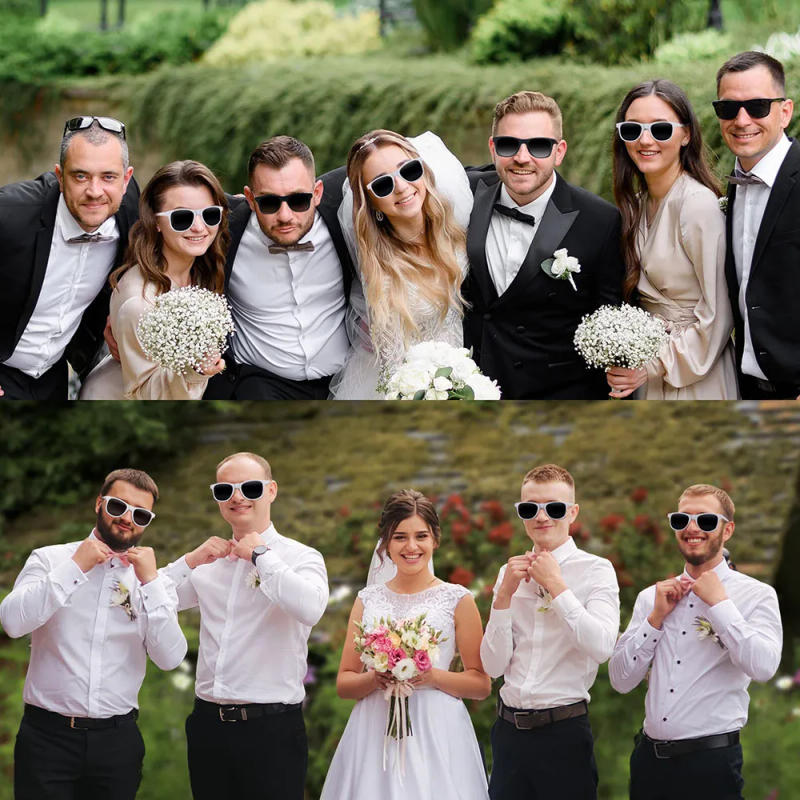 Description Picture 5 of item12-60Pcs Wedding Bridal Heart Shaped Sunglasses Party Favors Gift for Guests Bachelorette Hen Party Glasses Bridal Shower Decor