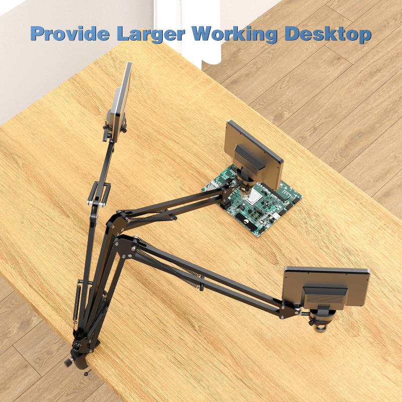 Description Picture 4 of itemRIEVBCAU Microscope Arm Stand Adjustable Metal Bracket with Clamp Compatible with DM4 DM9 MS1 MS3& Most 4.3'',7'' Microscopes