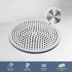 Stainless Steel Filter for Drains Stainless Steel Sink Strainer Shower Drain Hair Catcher Set with for Bathtub for Drains