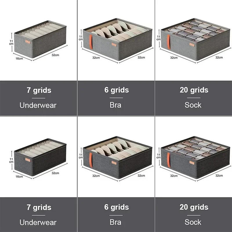 Description Picture 6 of itemCabinet Drawer Organizers Socks Underwear Organizer Box Bedroom Wardrobe Clothes Organizer For Underwear Socks Storage Organizer