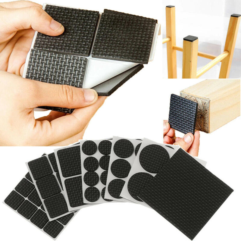 Description Picture 3 of itemNon-slip Self-stick Furniture EVA Table Chair Feet Pads Round Square Sofa Chair Leg Sticky Pad Floor Protectors Mat