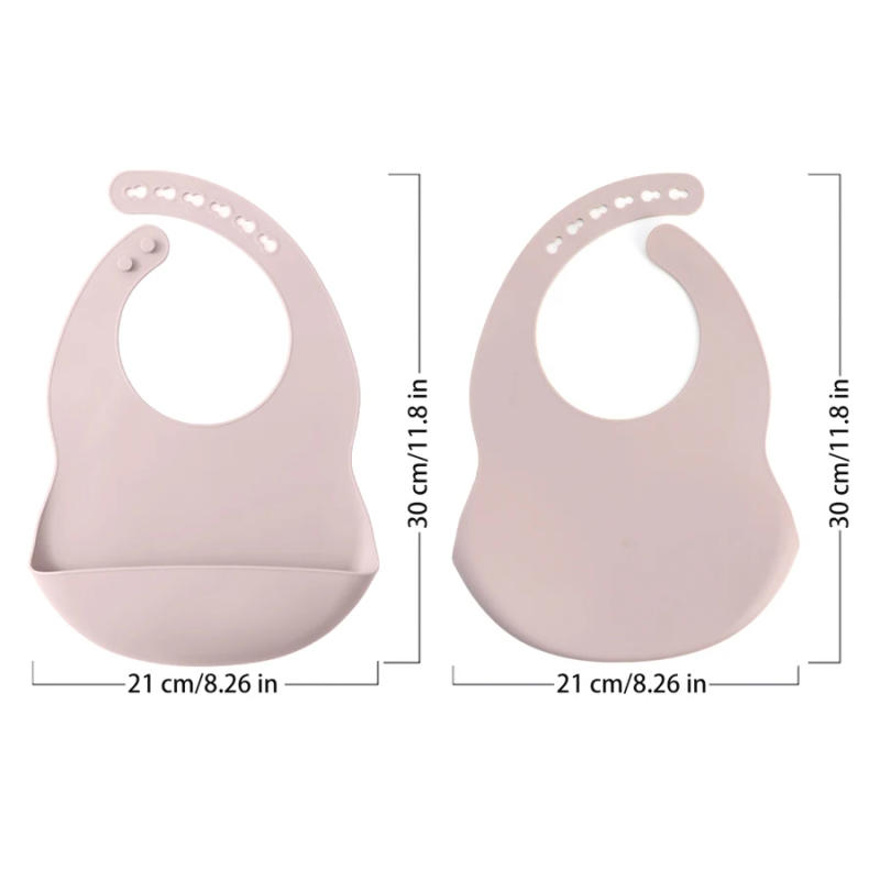 Description Picture 2 of item2PCS Toddler Silicone Breastplate Baby Bib Waterproof Solid Color Infant Bibs Newborn Feeding Burp Cloth Drooling Scarf