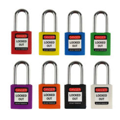 10 Pcs/lot 38mm Multicolour Lockout Padlocks Open By Same Keys Steel Shackle Safety Locks Industrial Chemical Electric Power