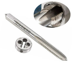 1PC UNC Machine Thread Tap And Die Set 1/4"-20UNC Plug Tap HSS Metal Tapping Tool Set Screw Die Tap Drill TPI：20UNC