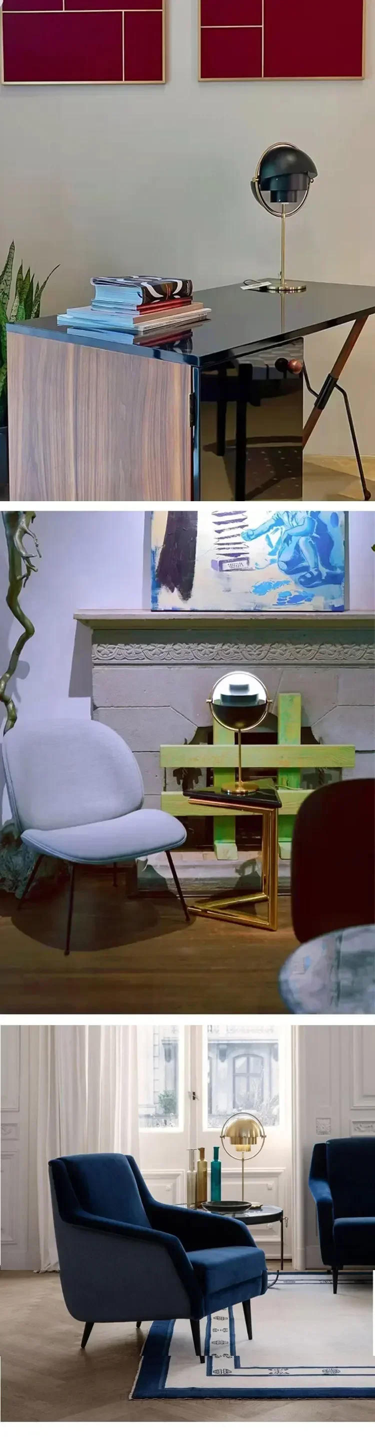 Description Picture 3 of itemDanish Design Iron Table Lights Bedroom Bedside Desk Lamp for Study Room Home Decor LED Post Modern Designer Lighting Fixtures