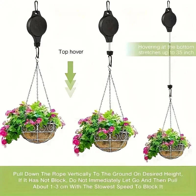 Description Picture 3 of item1pc Hook - Garden Hook Hanging Retractable Hook Hanging Basin Hook Hanging Basket Flower Pot Hook.