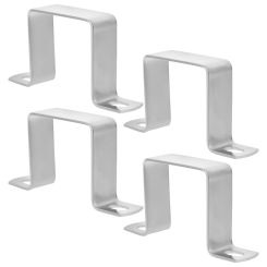 4 Pcs Buckle Cable Clamp Clamps Pipe Tools Brackets Metal Clip 304 Stainless Steel Pvc Clips