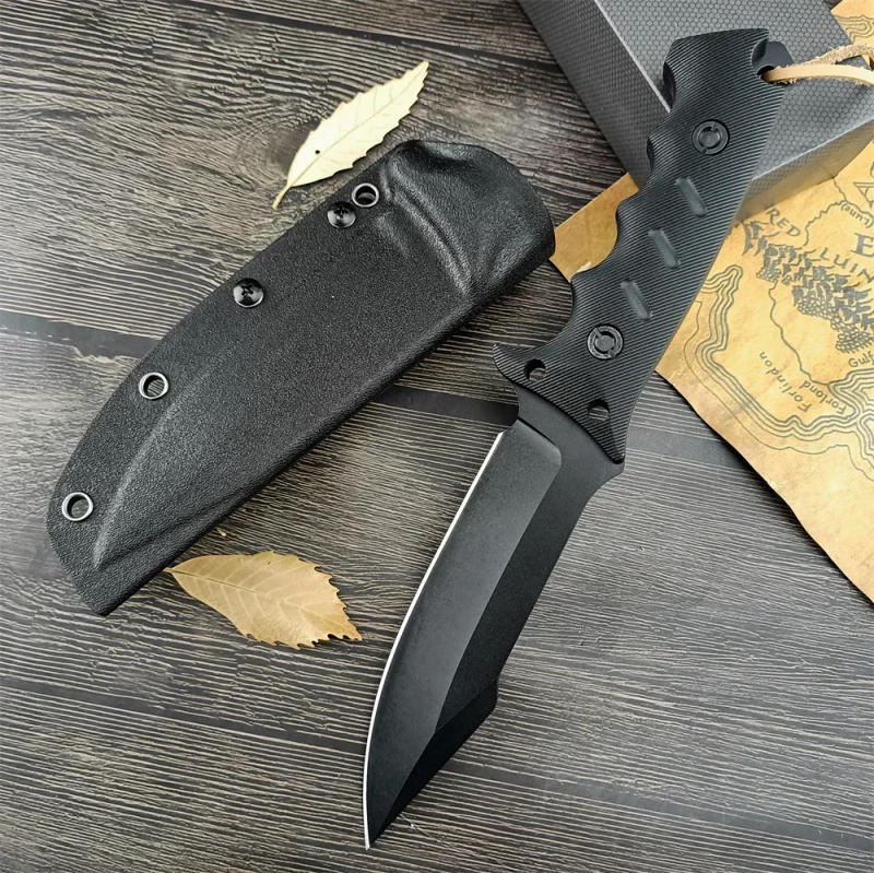 Description Picture 3 of itemFull Tang Tactical Fixed Blade Knife 8Cr13Mov Steel Blade G10 Handle with Kydex Sheath Ourdoor Military Combat Knives