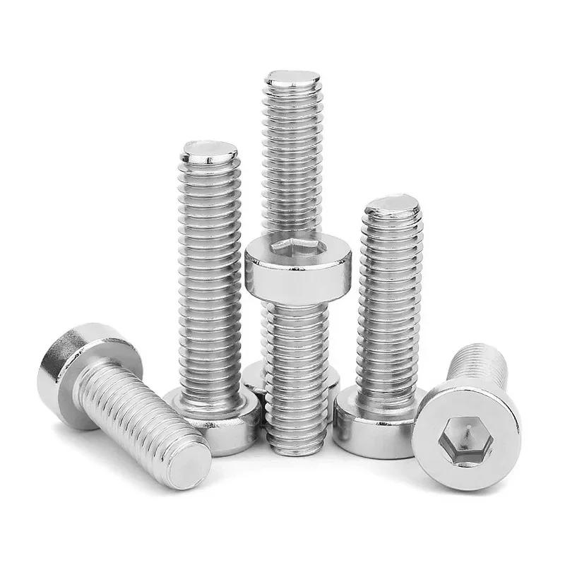 Description Picture 5 of item1-100 Pieces of 304 Stainless Steel Thin Short Cylindrical Head Hexagonal Screws M2 M2.5   M3   M4  M5  M6  M8  M10  M12
