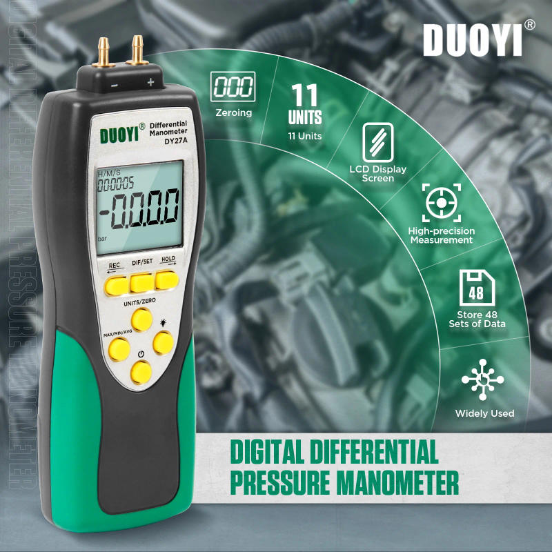 Description Picture 2 of itemDUOYI DY27A Digital Differential Pressure Manometer bar Precision 0.001 Air Pressure Gauges Tester LCD Display Measuring Device