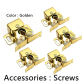 Golden 5pcs