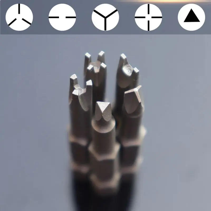Description Picture 3 of item5Pcs Special-shaped Screwdriver Set 50mm U-shaped Y-Type Triangle Inner Cross Three Points Screwdriver Bit Tool