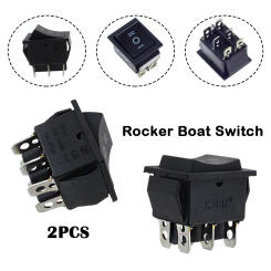 2PCS Rocker Switch Momentary KCD4 Power Switch ON-OFF-ON Reset 3 Position 6 Pins 16A 250VAC/ 20A 125VAC