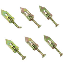 Hammer-In Plasterboard Fixing Safety nail-in Drywall 18pcs/pack Stainless Steel Drywall Gypsum Board Anchor Kit Cavity Plug Dowe