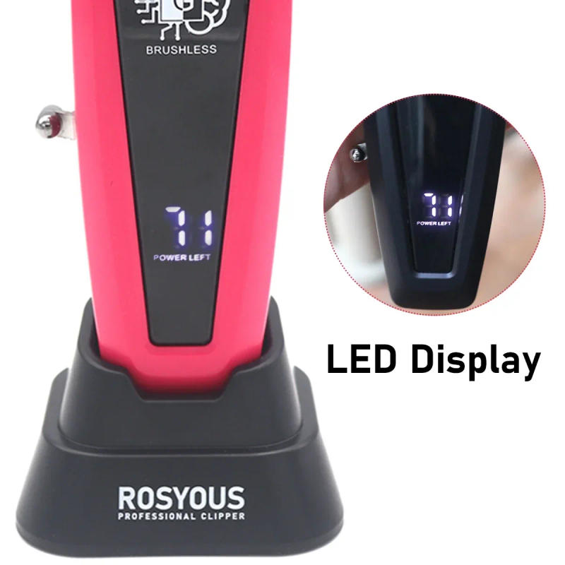 Description Picture 5 of itemProfessional Barber Machines Brushless Motor DLC Blade with Base Charger LED Display Men's Haircut Machine Hair Clipper Trimmer