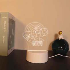 Unicorn Funny  3D Led Night Lamp Usb Decoration Children'S Gift Atmosphere Table