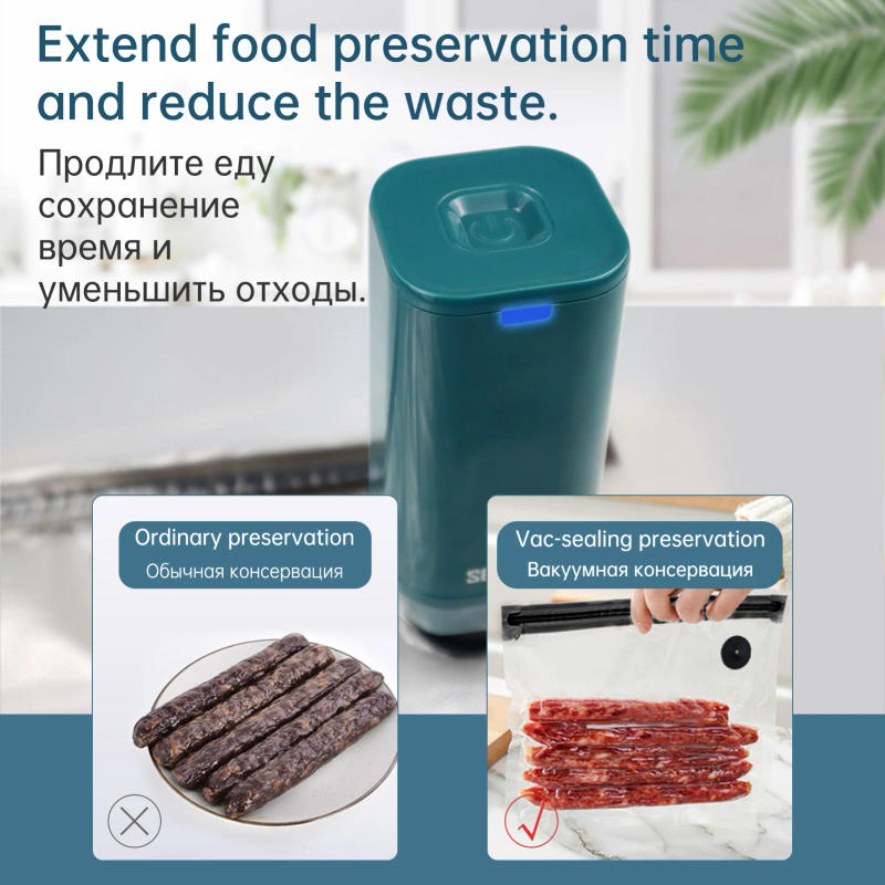 Description Picture 5 of itemReusable Vacuum Food Storage Zipper Bags Set Electric Handheld Vacuum Sealer Pump Sous Vide Bags USB Rechargeable BPA Free