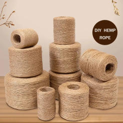50/100M 2mm Natural Jute Rope String Ribbon Crafts DIY Vintage Jute Cord Twine Thread Sewing Party Wedding Home Decortion