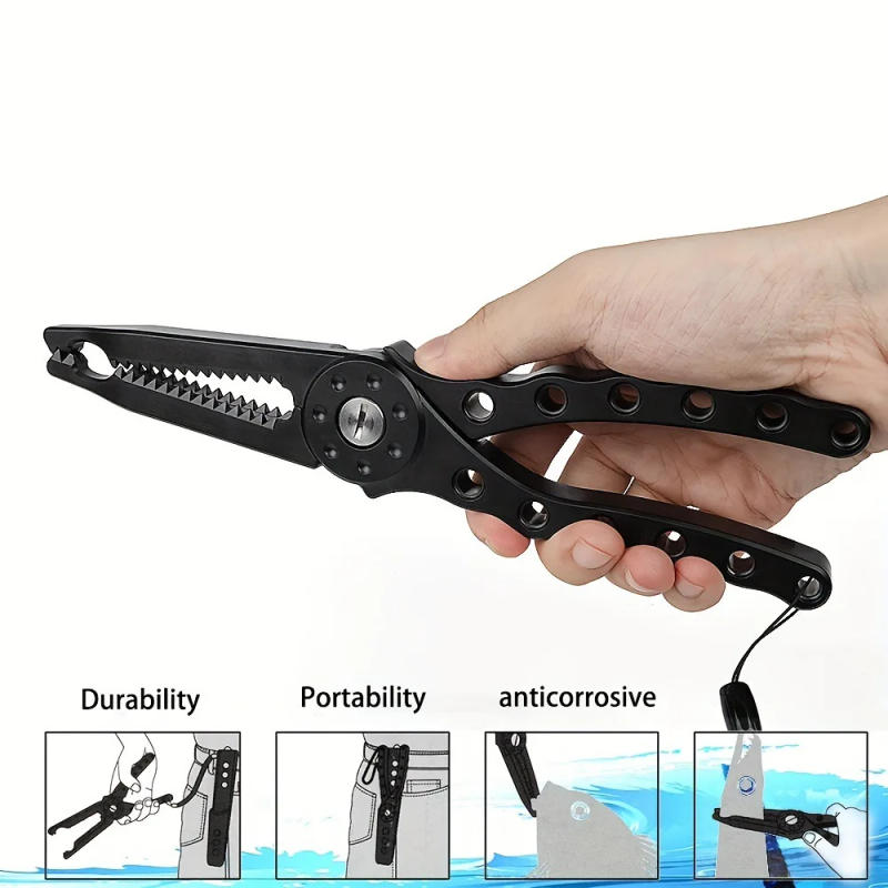 Description Picture 4 of itemHigh-Index Plastic Fishing Pliers with Grip & Hook Removal Tool, Durable Catfish Gripper with Non-Slip Handle and Lanyard