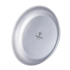 Tomshoo Titanium Round Camping Plate Outdoor Ultralight Portable Tableware Cookware Backpacking Dinner Plate Travel Tableware