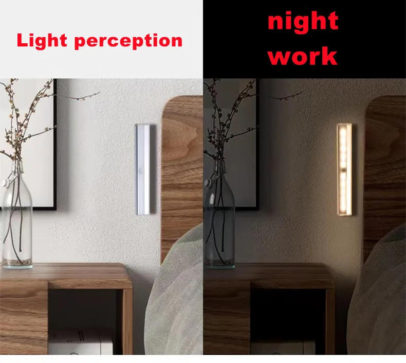 Description Picture 5 of itemLED Night Light Kitchen Under Cabinet Light battery power supply PIR Motion Sensor Closet Wardrobe Lamp Staircase Night Lights
