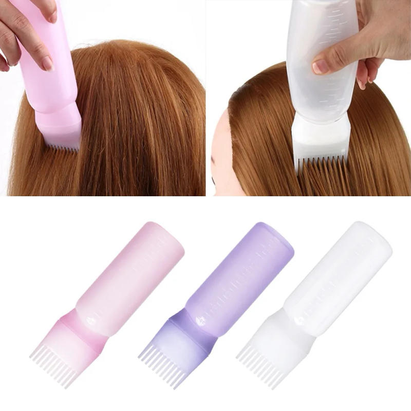 Description Picture 2 of item170ml Plastic Hair Dye Shampoo Bottle Applicator with Graduated  Brush Dispensing Kit Salon Hair Coloring Dyeing Styling Tools