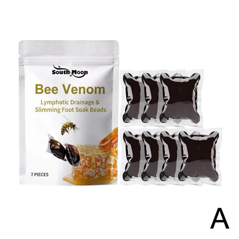 Description Picture 2 of itemNatural Bee Lymphatic Drainage Foot Soak Gel Beads To Remove Odor Improve Skin Detoxification Bath Powder Detox Slimming