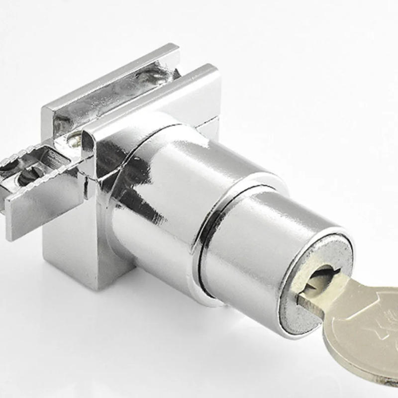 Description Picture 6 of itemNew Slide Lock Showcase Display Cabinet Sliding Glass Door Lock With 2pcs Key For 5-8mm Glass Furniture Hardware Accessoires