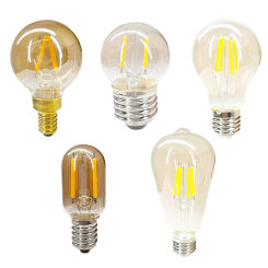 Vintage LED Filament Bulb E27 E14 E12 Screw Base Light Bulb 12V 24V 1W 6W T22 G40 A60 ST58 Tungsten Lamp Clear/Brown Shell