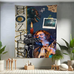 Singer Hozier Gig  Printed Large Wall Tapestry Indian Buddha Wall Decoration Witchcraft Bohemian Hippie Wall Art Decor