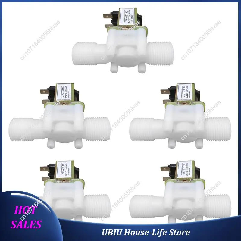 Description Picture 5 of item5X 12V 1/2Inch N/C Plastic Electric Solenoid Valve Magnetic Water Air Normally Closed-Best Selling