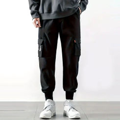 Leggings men thin sports function fashion brand casual label handsome paratroopers nine minutes trousers autumn