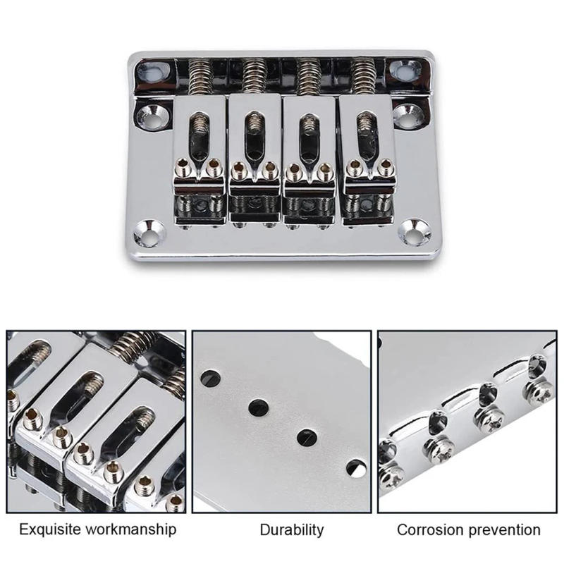 Description Picture 4 of item4 String Guitar Bridge Hard-tail Tailpiece Ukulele Adjustable For CigarBox Guitars Accessory Bridge Durable New Quality