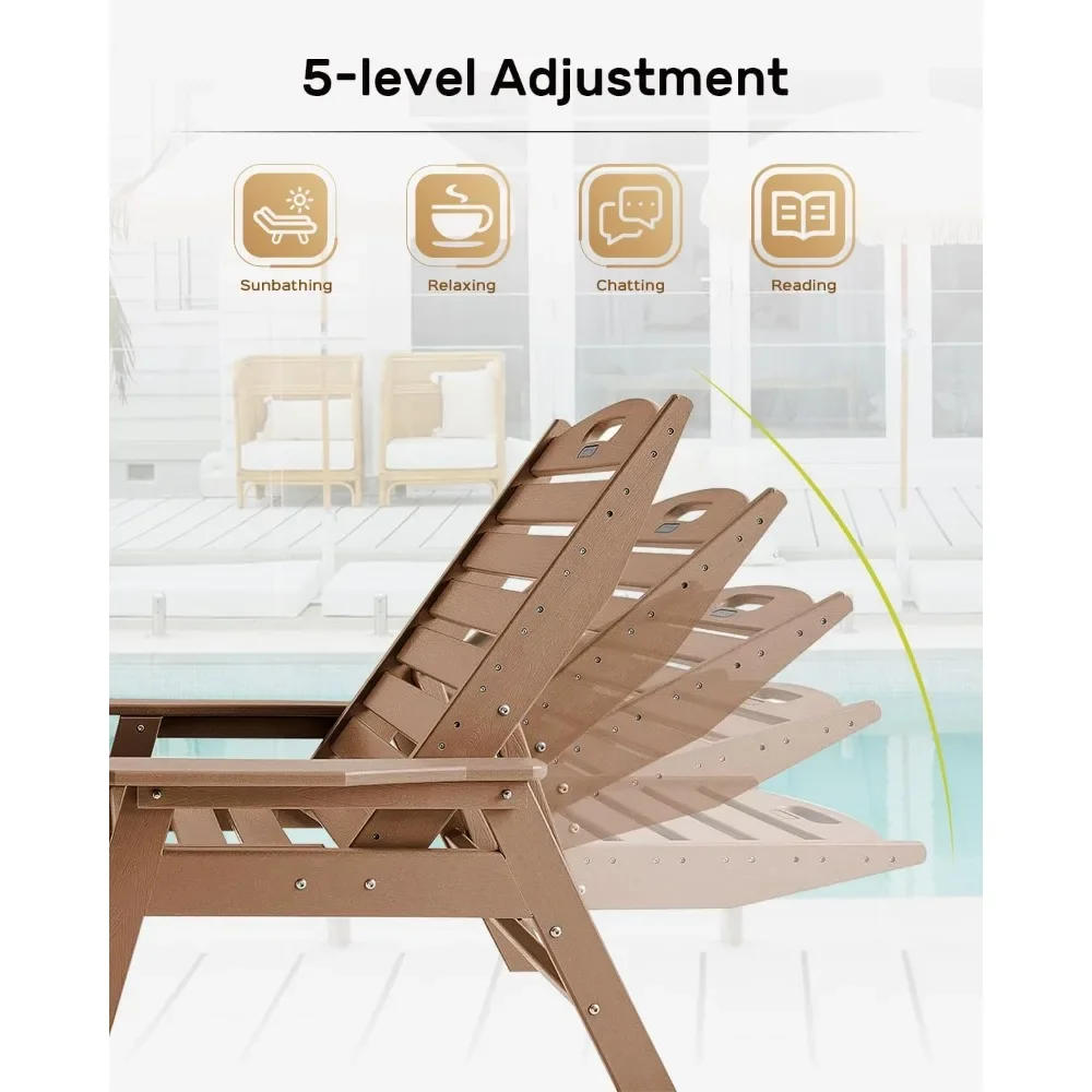 Description Picture 5 of itemChaise Lounge Chair, with Wood Texture, Adjustable 5-Position Chaises Lounges Outdoor, Chaise Lounge Chair Outdoor