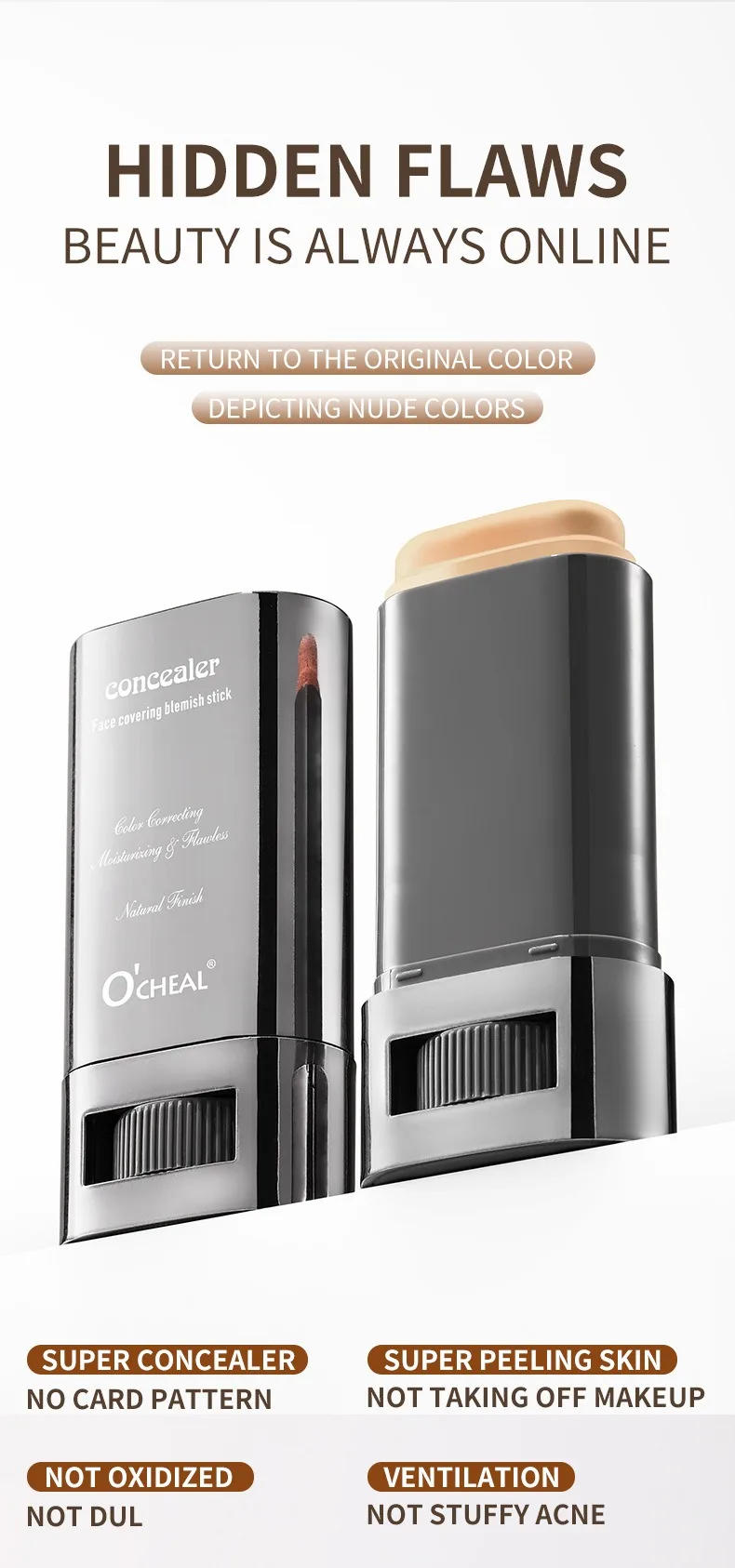 Description Picture 6 of itemMatte Foundation Cream Stick Waterproof Lasting Oil-control Cover Acne Base Smooth Makeup Moisturize Brighten Concealer Lip Base