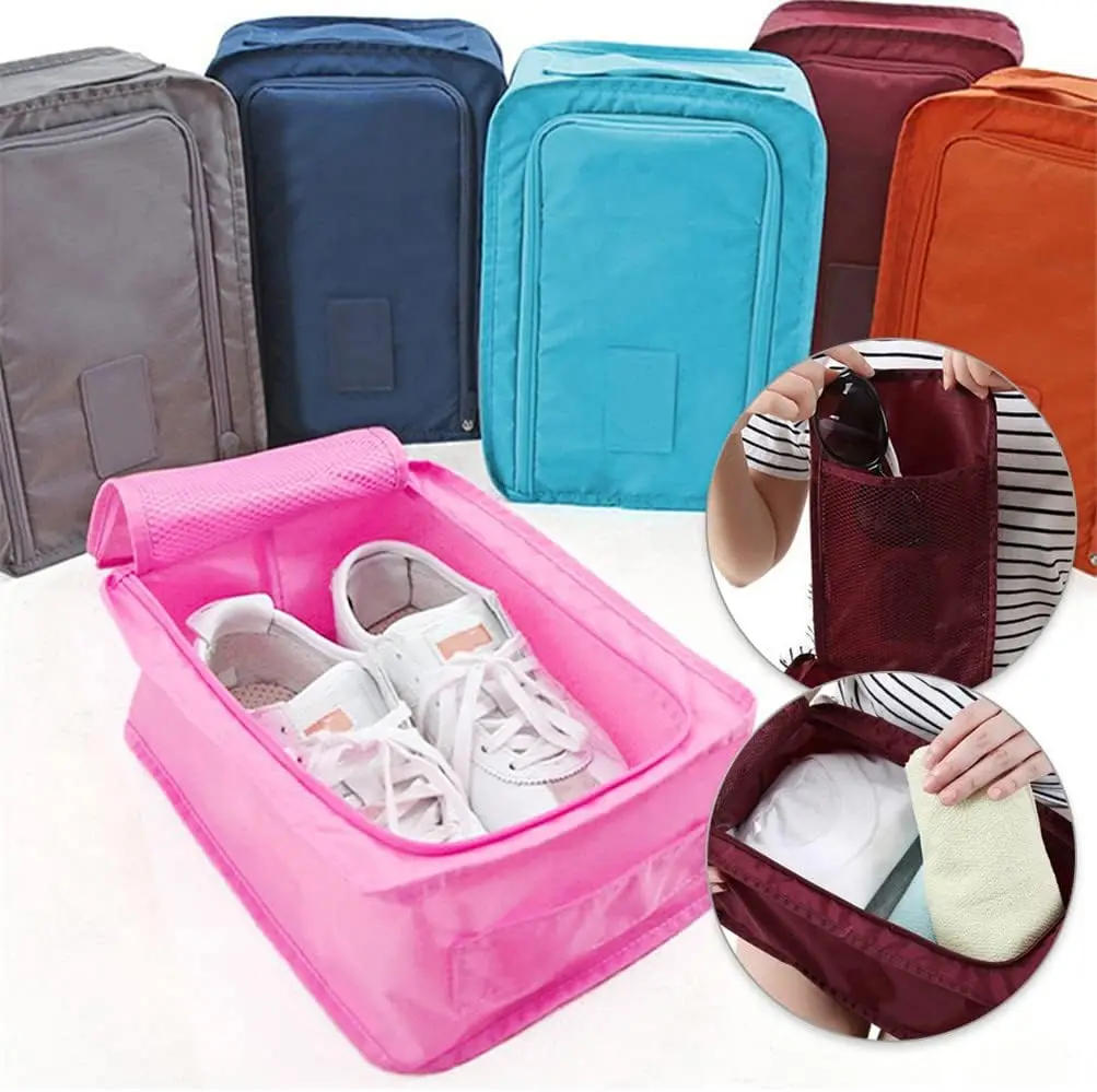 Description Picture 5 of itemWaterproof Travel Shoes Storage Bag Clothing Organizer Convenient Zip Lock Sorting Pouch Foldable Underwear Socks Packing Item