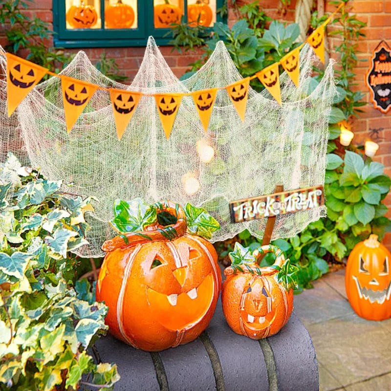 Description Picture 4 of item2M/4M Halloween Decorations Black Creepy Gauze Cloth Window Table Door Net Spooky Fancy Dress Party Haunted House Wall DIY Decor