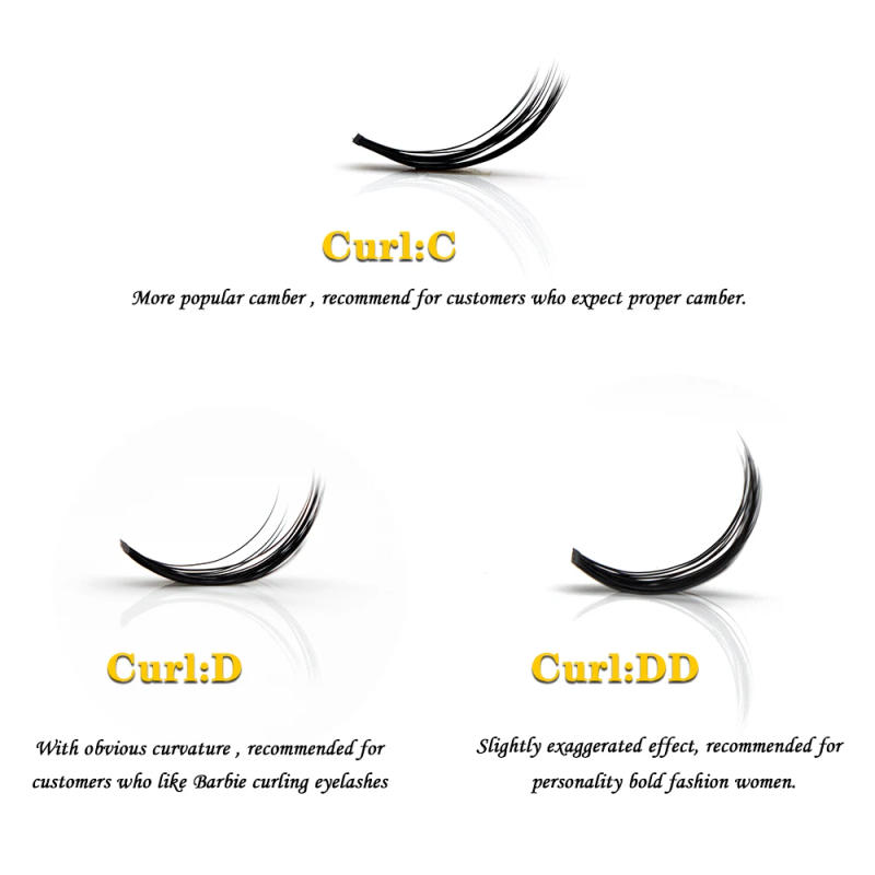 Description Picture 5 of itemKimcci 60knots/Case Natural False Eyelash Extension Makeup 30P Mink Individual Faux Eye Lashes Professional Fake Grafting Cilias