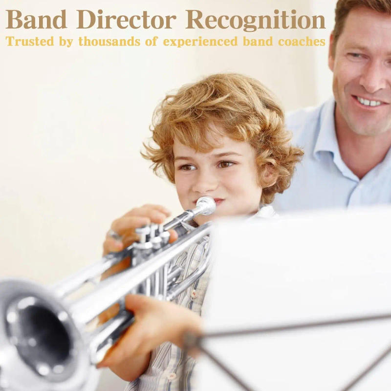 Description Picture 2 of itemSLADE Trumpet Brass Body Bb Trumpette Professional Musical Trompeta Wind Instrument with Case Mouthpiece Parts & Accessories