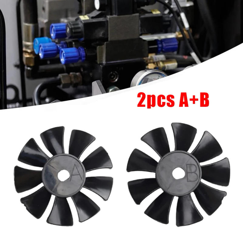 Description Picture 2 of item2 Pcs Air Compressor Black Fan Blade Oil-free Air Pump Motor 550W 750W Cooling Fan Plastic Fans 13mm Shaft Hole 115mm Diameter