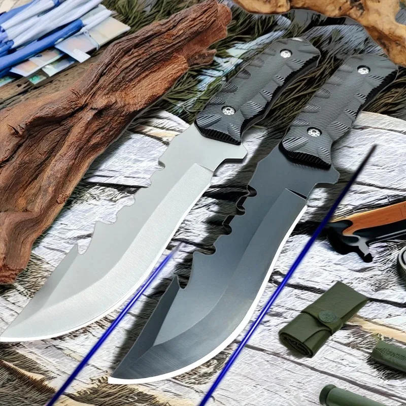 Description Picture 3 of itemTactical Fixed Blade Combat Knife 5cr13mov Steel Blade Aluminum Handles Knife Bushcraft Hunting EDC Tools Defense Camping Knives