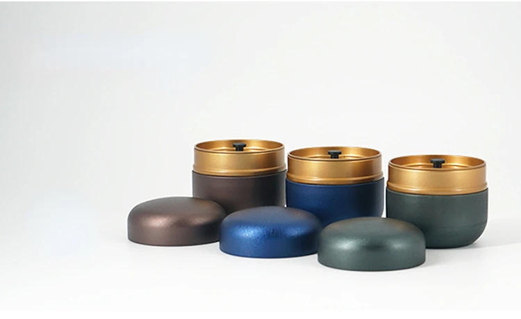 Description Picture 3 of itemTinplate Box Japanese Style Round Iron Can Metal Flower Tea Food Packaging Container Tea Caddies
