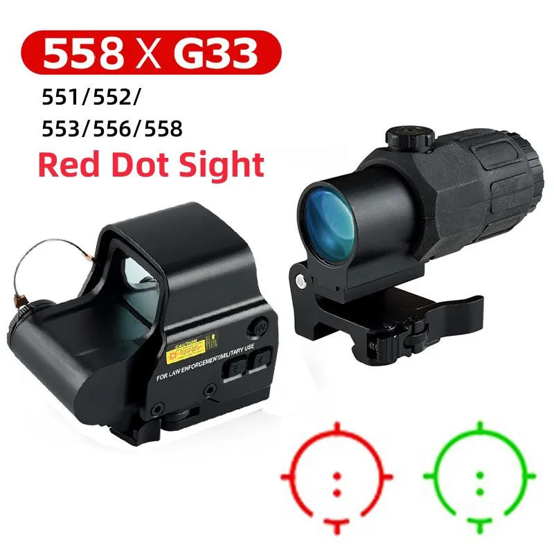 Description Picture 4 of item551 552 553 556 558 Reflex Holographic Red Green Dot Sight Black/Tan Compact Riflescopes with 20mm Picatinny Quick Release Mount